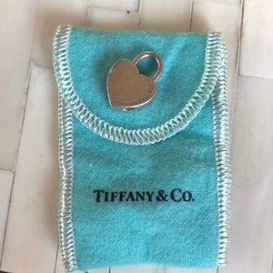 Tiffany and Co sterling silver heart charm.